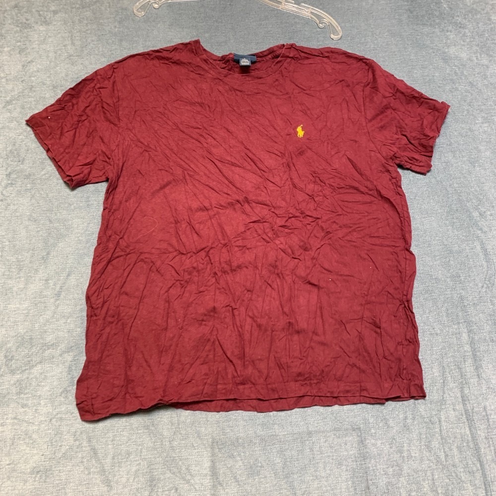 Polo Ralph Lauren T Shirt Mens XL Red Short Sleeve Embroidered Logo Crew Neck